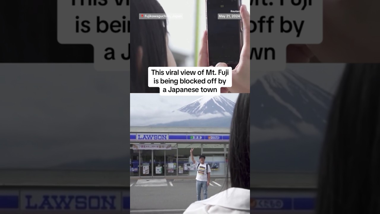 This viral view of Mt. Fuji is being blocked off by a Japanese town This viral view of Mt. Fuji is being blocked off by a Japanese town