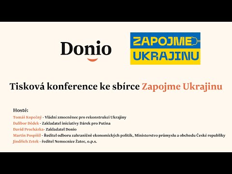Tisková konference ke sbírce Zapojme Ukrajinu
