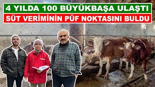 4 Yılda 100 Büyükbaşa Ulaştı | Süt Veriminin Püf Noktasını Buldu