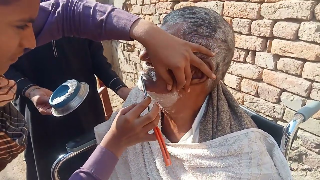 ASMR Paralyzed 🪒 shave video 