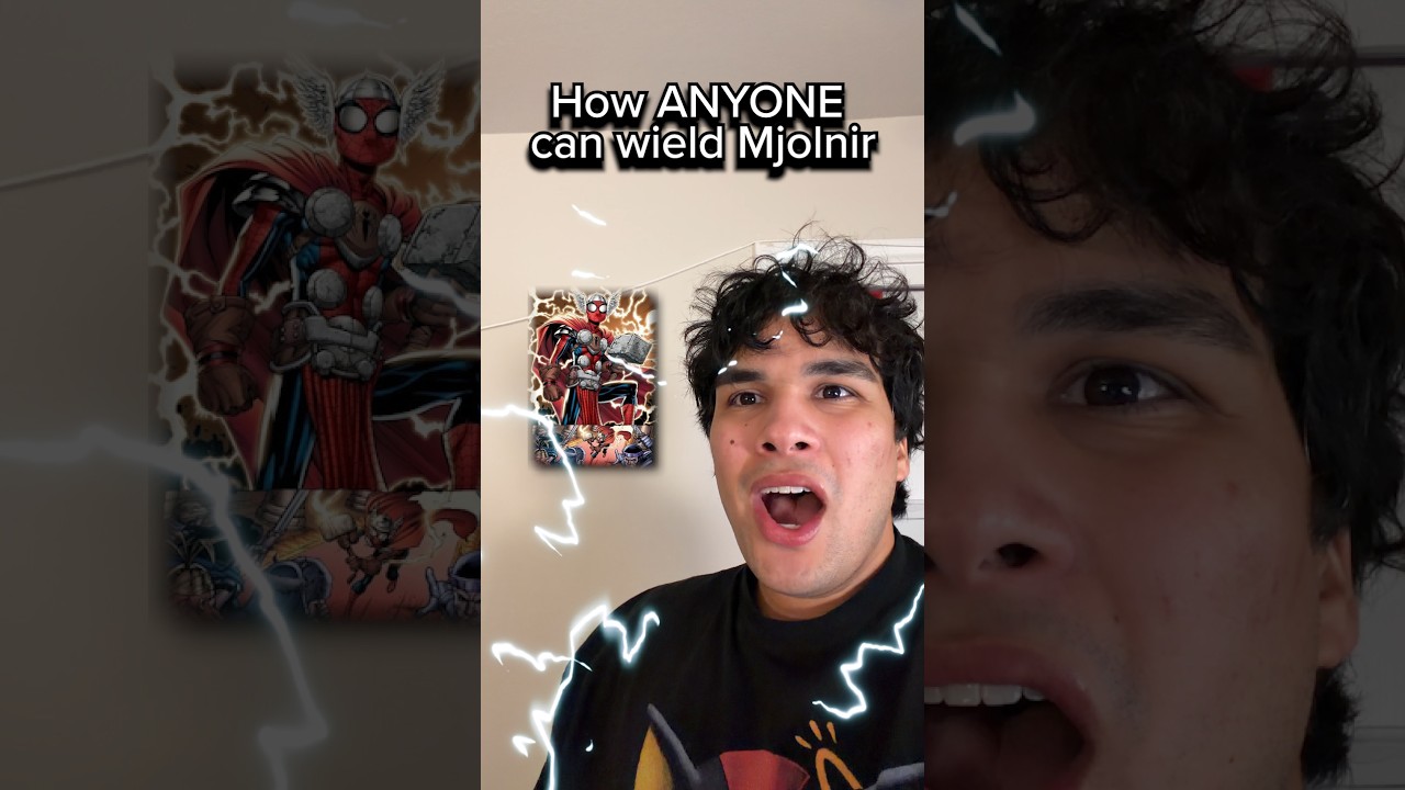 How Anyone can weild Mjolnir #thor #spiderman #comics #marvel