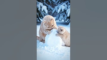 Butter & Vanilla Build Snowman Together ❄️