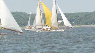 Log Canoe Red Overtakes Green