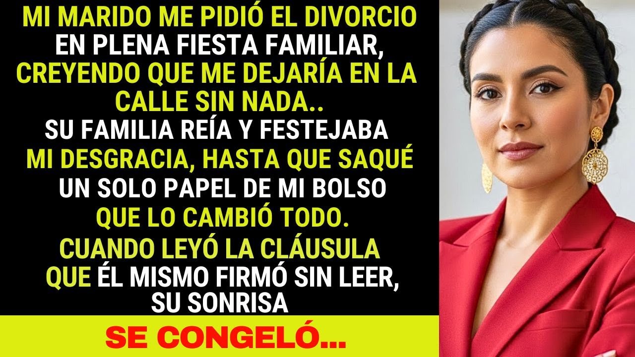 MI ESPOSO ME PIDIÓ EL DIVORCIO RIENDO, PERO SE CONGELÓ AL LEER LA CLÁUSULA QUE ÉL MISMO FIRMÓ SIN