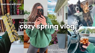 Cozy Spring Vlog 🌼 New Books, Tech Gadgets &amp; Spring Porch Makeover!