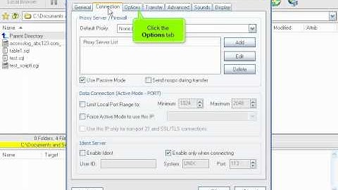 FTP - Setting your preferences in FlashFXP