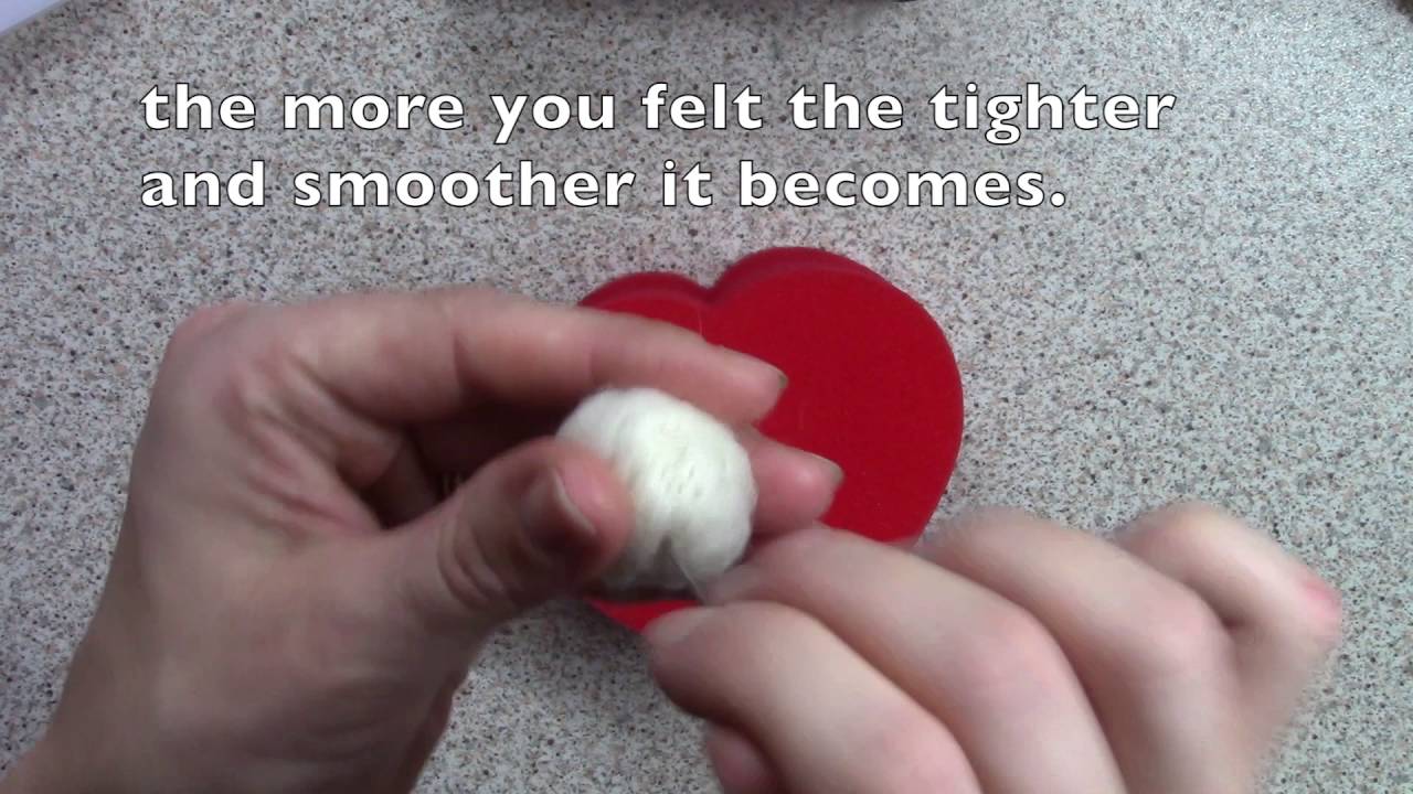 How to make a felt ball* Needle felting tutorial* - YouTube