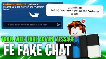 Roblox FE Fake Chat Script ~ Use This Script To Troll People 😂 | Envixity Scripts