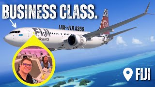 Is Fiji Airways A350 Business Class Really This Good!? LAX to Nadi, Fiji + Premier Lounge 🏝️