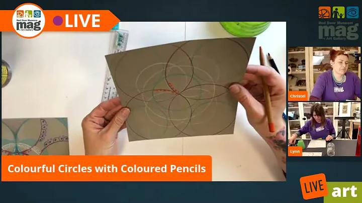 Coloured Circles w/Coloured Pencil art project wit...