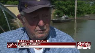 Flooding forces families from Fort Gibson