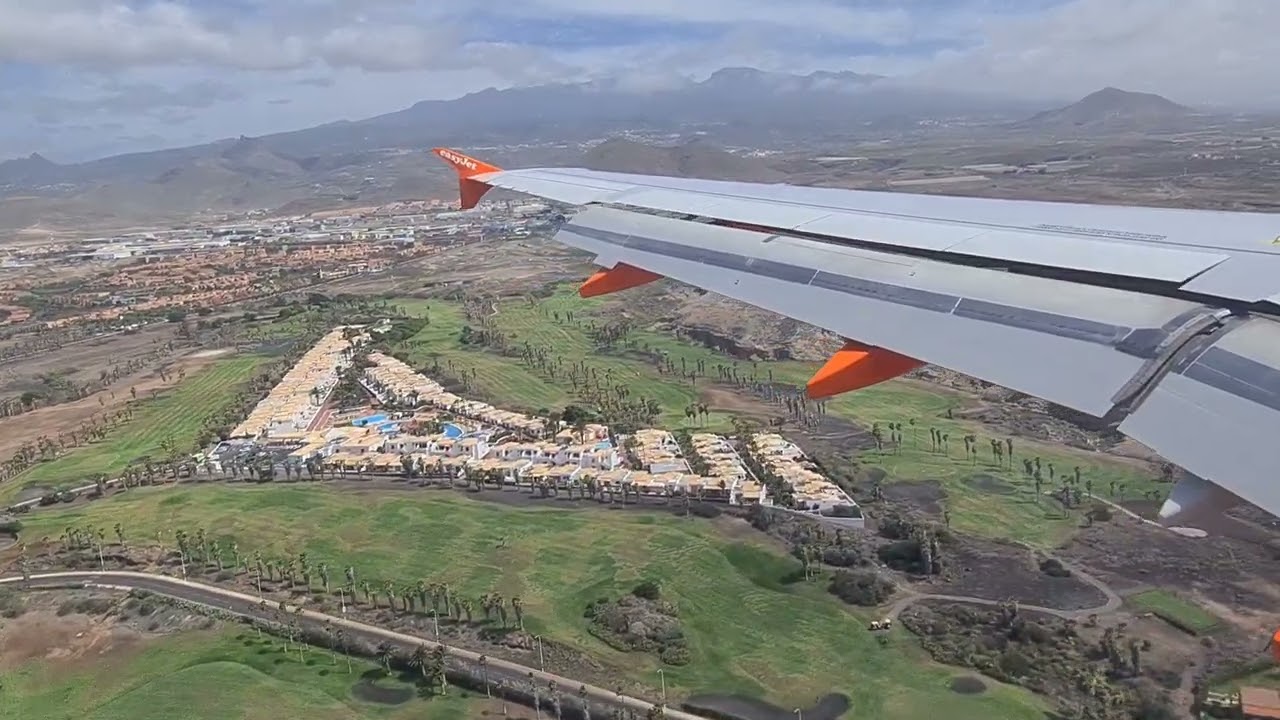 Easyjet landing at Tenerife South Airport