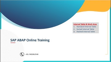 SAP ABAP: Internal Table(Standard/Sorted/Hashed)  &  Work Area