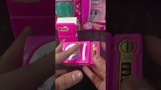 Satisfying with Unboxing &amp; Pink Miniature Barbie KITCHEN Set Video | ASMR Cute Fridge Set