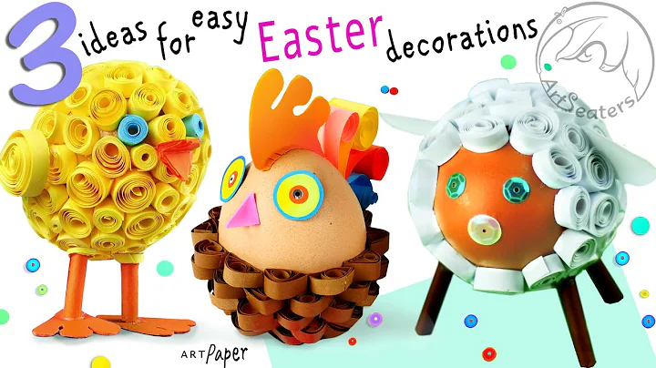 How To Decorate Easter Eggs /3 Trendy Easter Crafts -easy tutorial