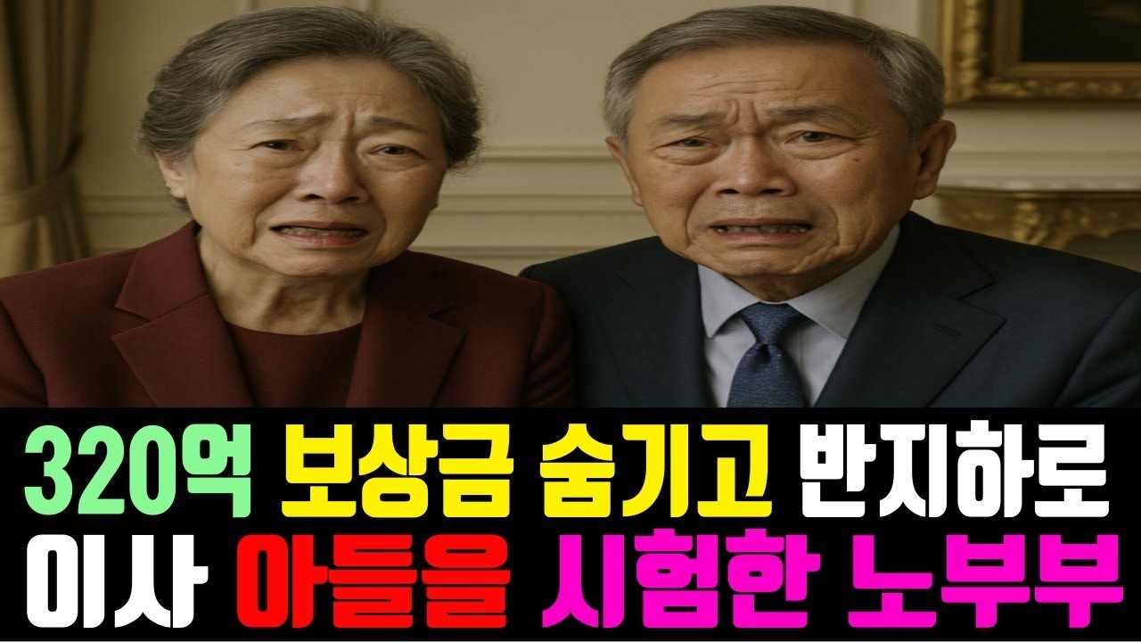 320억 재개발 보상금 숨기고 거지같은 반지하로 이사해서 아들을 시험해본 노부부, 기가막힌 사실에