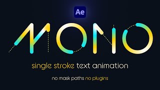 Animate Typography with SINGLE PATH Strokes | Easy After Effects Tutorial