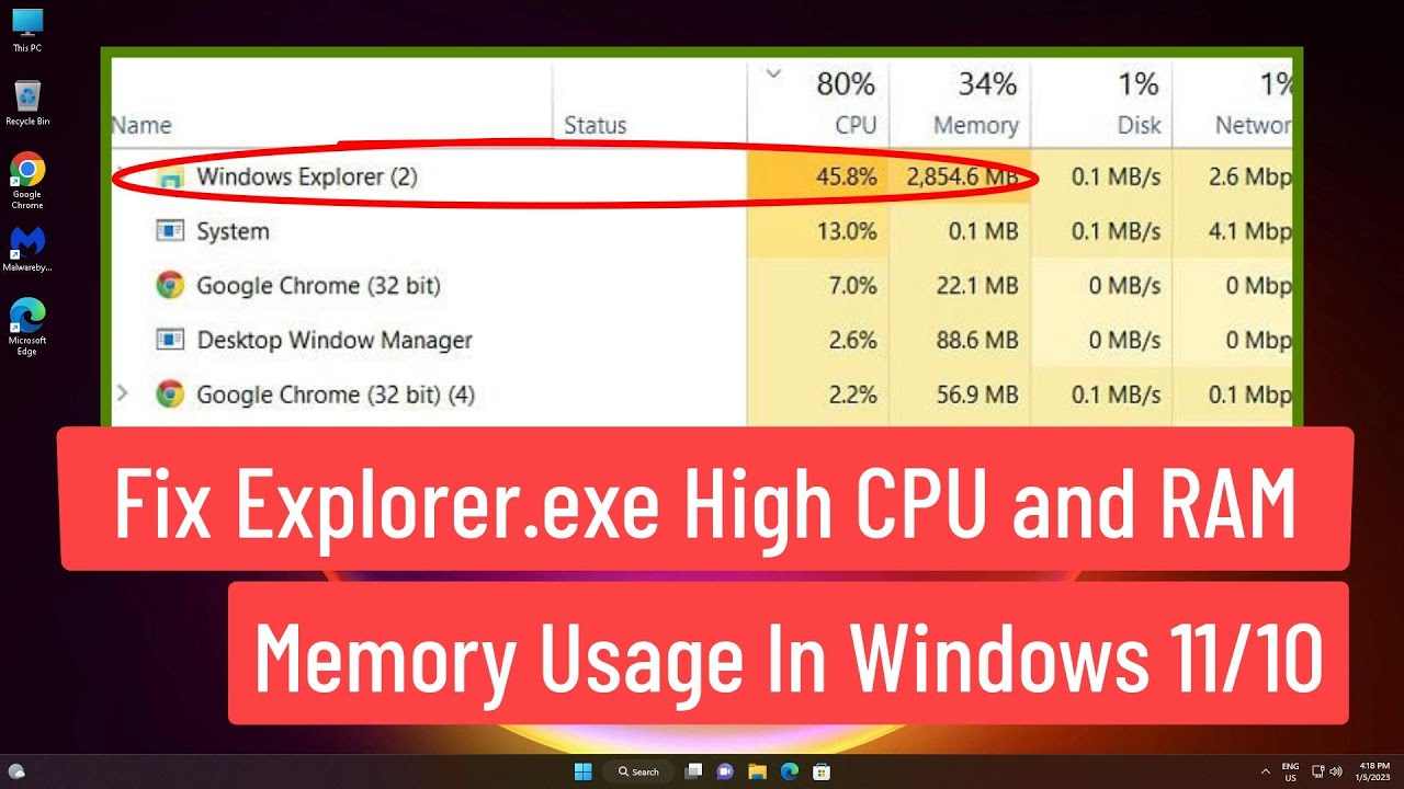 Fix Explorere.exe High CPU and RAM Memory Usage Problem In Windows 11/