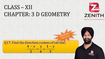 Find the direction cosines of the line:(𝟒−𝒙)/𝟐=𝒚/𝟔=(𝟏−𝒛)/𝟑