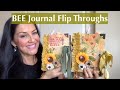 Bee junk journal flip throughs  sunflower inspired beejournal junkjournal