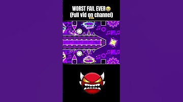 THE WORST FAIL EVER #geometrydash #funnyimages #gd #funnymemes #gameplay #hardlevel