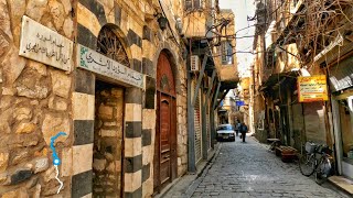 Old Damascus , Morning Walk in Sarouja Neighborhood , Syria 2022