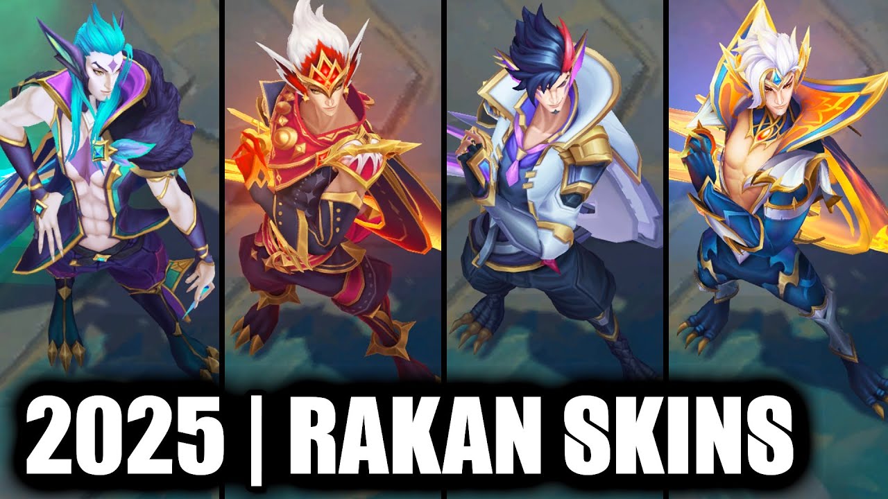 ALL RAKAN SKINS SPOTLIGHT 2025 | League of Legends