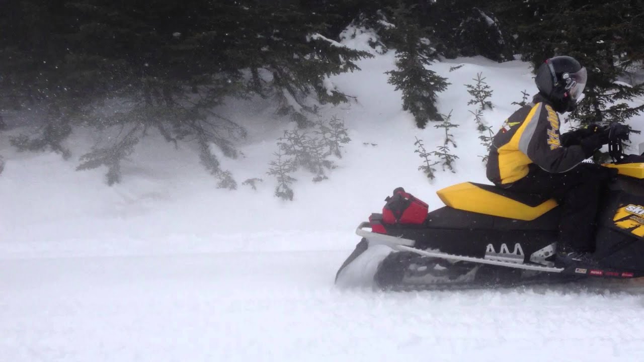 Skidoo run in Cape Breton Highlands YouTube