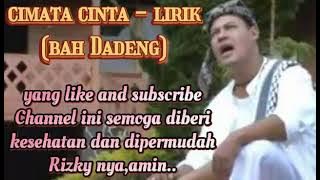cimata cinta - lirik (bah Dadeng)