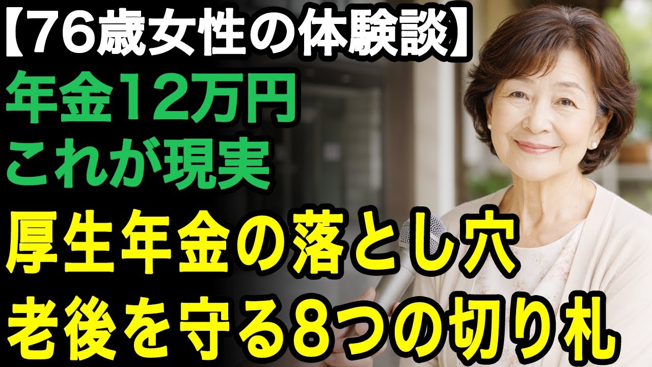 76歳一人暮らしの体験談「年金の真実に後悔した...」それでも大丈夫だった。老後を立て直した8つの切り札【60代以上の方へ/老後の幸せ/シニア】