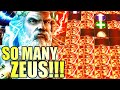 ★BIG WIN!★ SO MANY ZEUS!!! $10.00 BET BONUS! ZEUS UNLEASHED Slot Machine #Ad