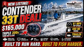 $165K 2007 Contender 33T DEAL! 2015 Triple Yamaha 300s 61MPH Offshore Beast #boatsforsale #contender