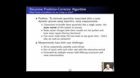 01-01 Kalman Filter Course:  Predictor Corrector Algorithms
