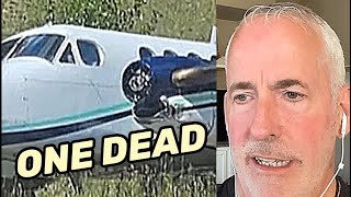 King Air 200 Crashes Into Cars After Engine Failure | One Dead