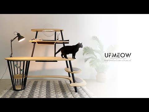 UFmeow ｜人貓共融書桌設計 Innovative Furniture Design Accommodating Cats and Owners