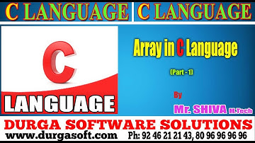 C language ||Array in C Language Part - 1by Shiva