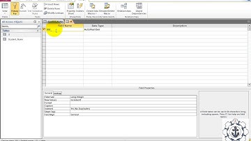 Creating Relationship between tables in MS access 2010