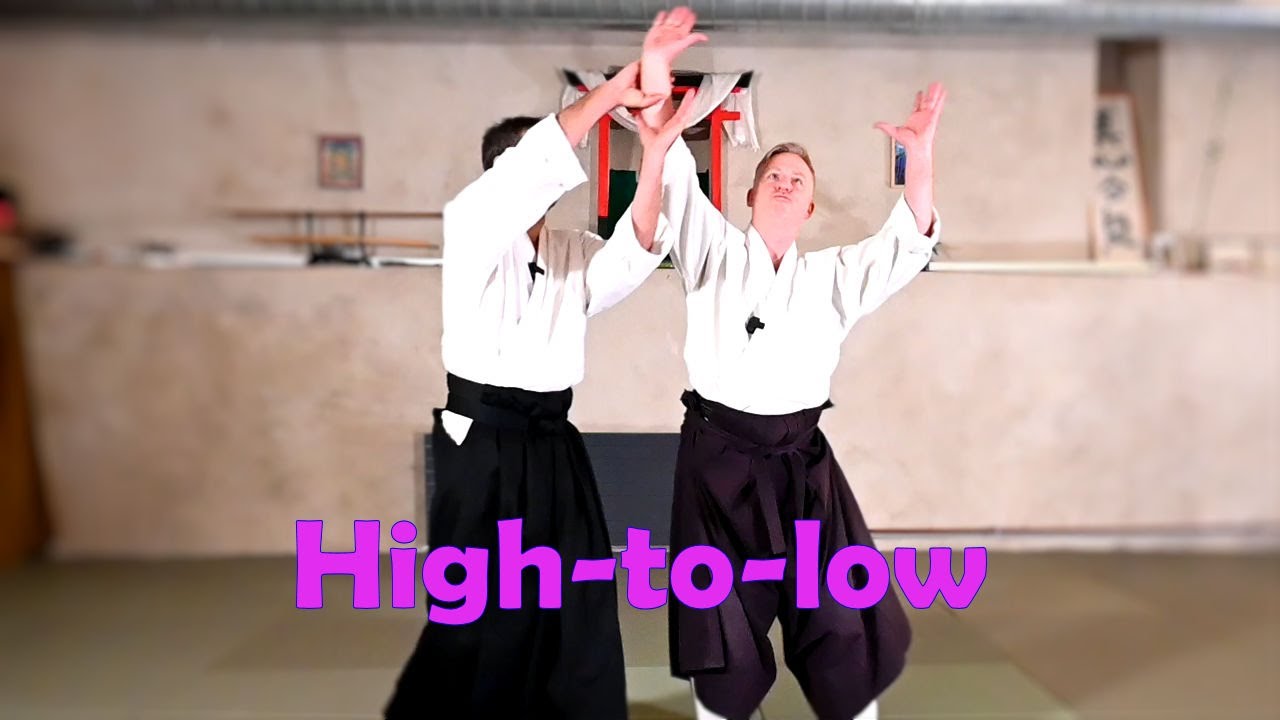 Morotedori iriminage: direct version (high-to-low) - 諸手取り入身投げ - Aikido Virtual Dojo