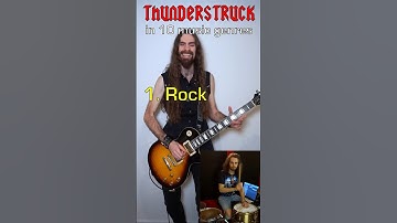 THUNDERSTRUCK in 10 Music Genres #shorts #cover #acdc