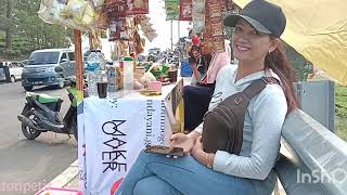 viral penjual kopi cantik di Cisarua puncak Bogor