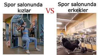 Spor Salonunda Kızlar Vs Erkekler