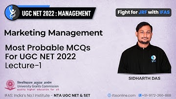 Marketing Management MCQ for UGC NET Commerce & Management 2022 | L1