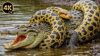 Giant Python vs Crocodile – Brutal River Battle for Survival