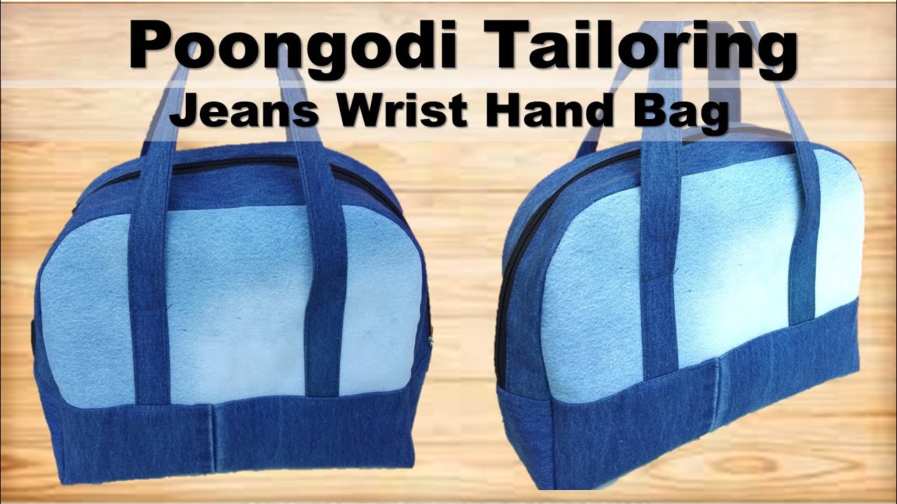 Jeans wrist hand bag / Jeans hand Bag / Zipper Hand Bag / Trendy hand