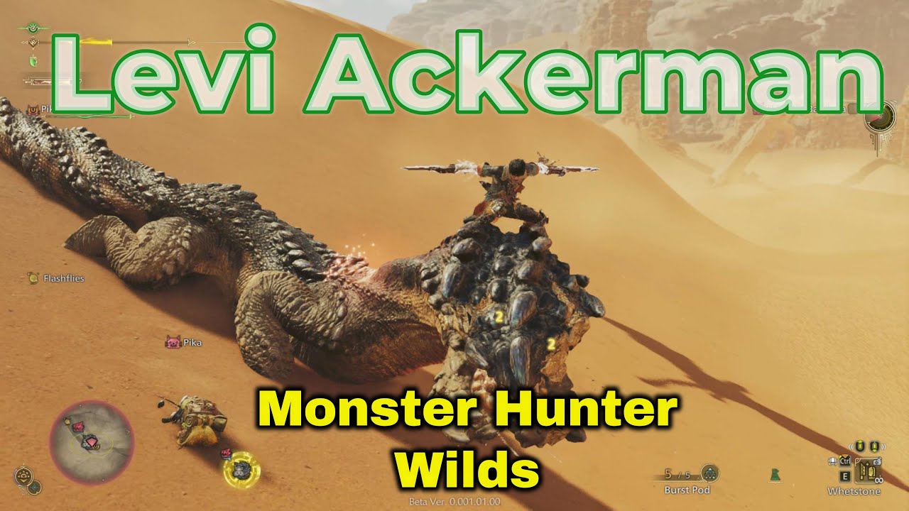 Levi Ackerman In Monster Hunter Wilds