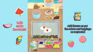 Cookingdom Level 3 - Rolled Ice Cream Tutorial