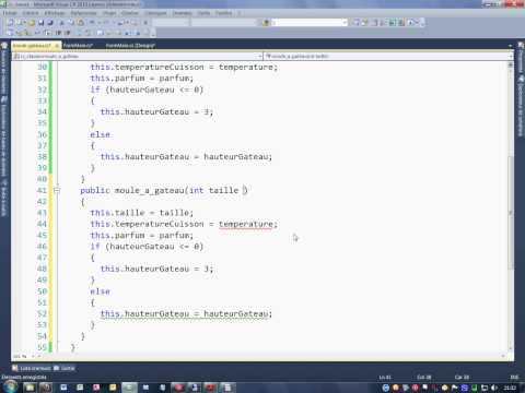 Tutoriel 81 Classe en C# en français septième partie
