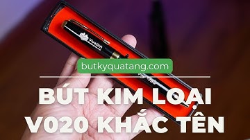 Bút ký khắc tên theo yêu cầu || Bút ký kim loại giá rẻ V020 khắc tên làm quà tặng doanh nghiệp