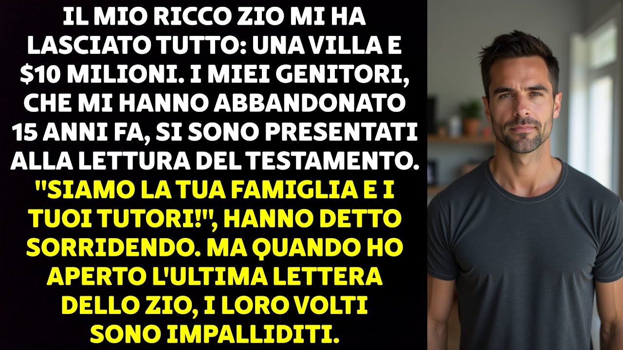 IL MIO RICCO ZIO MI HA LASCIATO TUTTO: UNA VILLA E $10 MILIONI. I MIEI GENITORI, CHE MI HANNO...