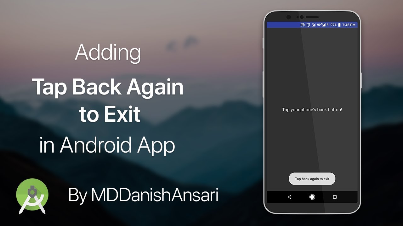 Adding Tap Back Again  to Exit in Android App